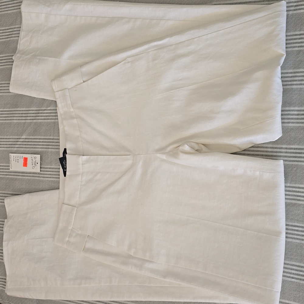 Etcetera,  NEW, White 100% Linen  Pants, Sz 2